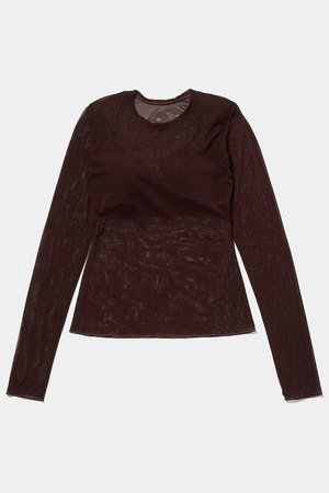 ナイスナイスモーメント/NICENICE MOMENTのメッシュ ロングスリーブ シェル(3Dカップ付き)(160200/160201)