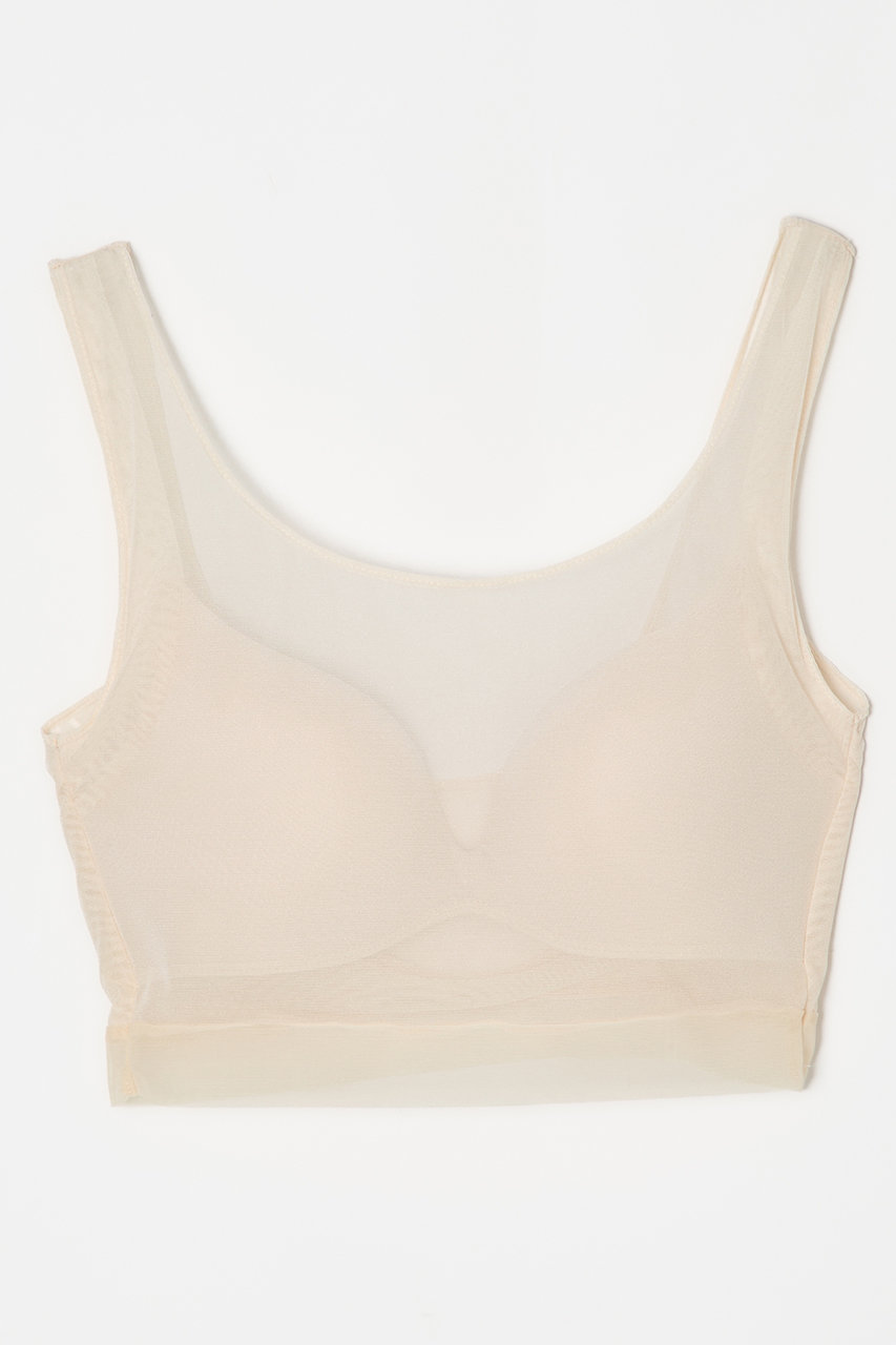 ナイスナイスモーメント/NICENICE MOMENTのメッシュ ブラ タンクトップ(3Dカップ付き)(ベージュ/NNM3-25S-012)