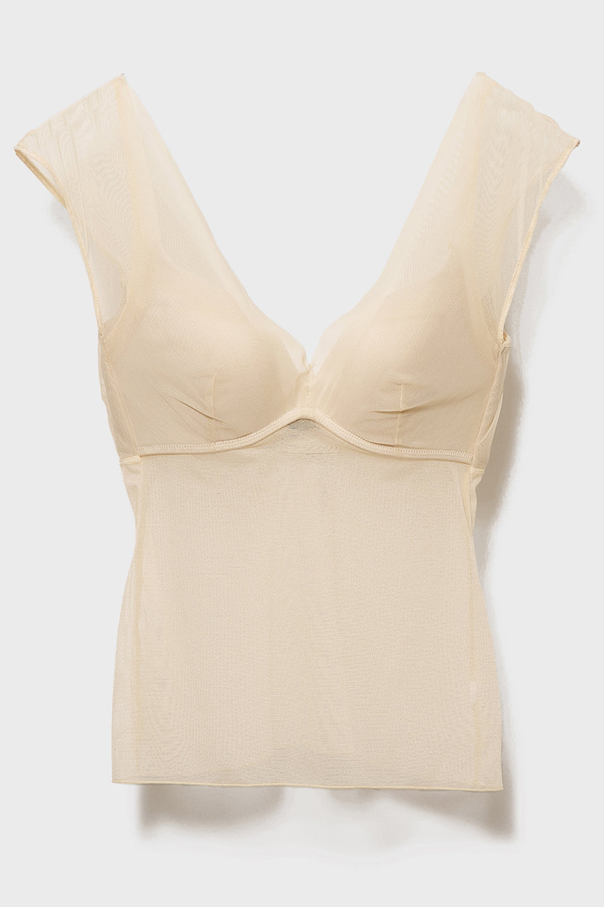 ナイスナイスモーメント/NICENICE MOMENTのメッシュ フレンチ トップ(3Dカップ付き)(ベージュ/N3-26S-030)