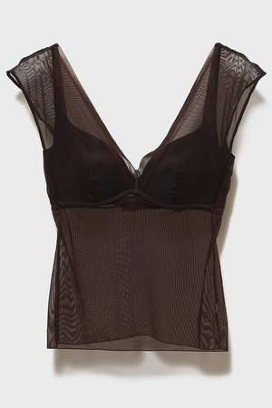 ナイスナイスモーメント/NICENICE MOMENTのメッシュ フレンチ トップ(3Dカップ付き)(160200/160201)