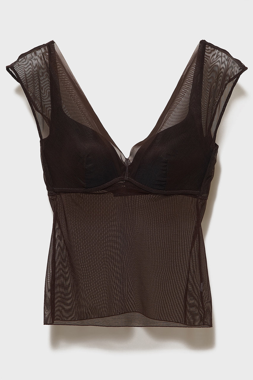 ナイスナイスモーメント/NICENICE MOMENTのメッシュ フレンチ トップ(3Dカップ付き)(チェリーラッカー/N3-26S-030)