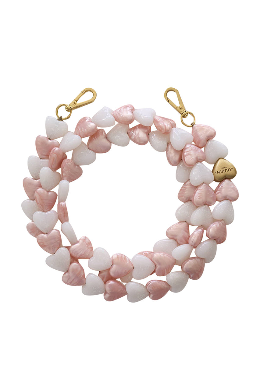 ルヴィニ パリ/Louvini Parisのスマホチェーン　CUORE(PINK-WHITE/3701765901034)