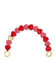 LOUVINI ハートストラップ PETIT CUORE　PINK-RED 予約販売【LOUVINI】 ハンドストラップ PETIT CUORE PINK-RED