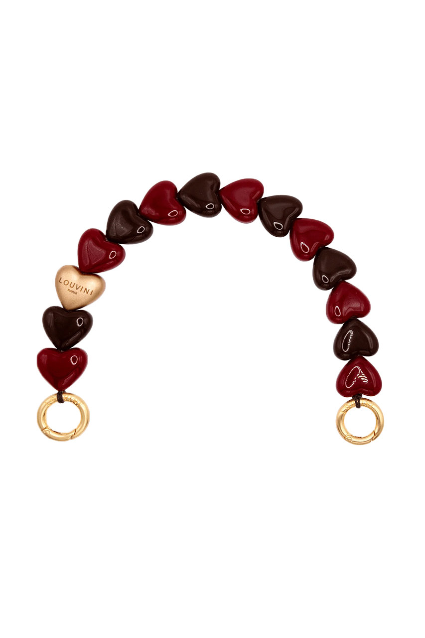 ルヴィニ パリ/Louvini Parisのハンドストラップ　PETIT CUORE(BURGUNDY-BROWN/3760404740892 PETITCUORE)