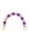 【予約販売】ハンドストラップ　PETIT CUORE ルヴィニ パリ/Louvini Paris PURPLE
