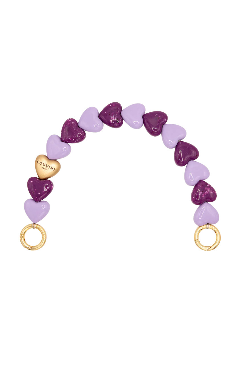 Louvini Paris ハンドストラップ PETIT CUORE (PURPLE, ONE SIZE) ルヴィニ パリ ELLE SHOP Louvini Paris ハンドストラップ PETIT CUORE (PURPLE, ONE SIZE) ルヴィニ パリ ELLE SHOP