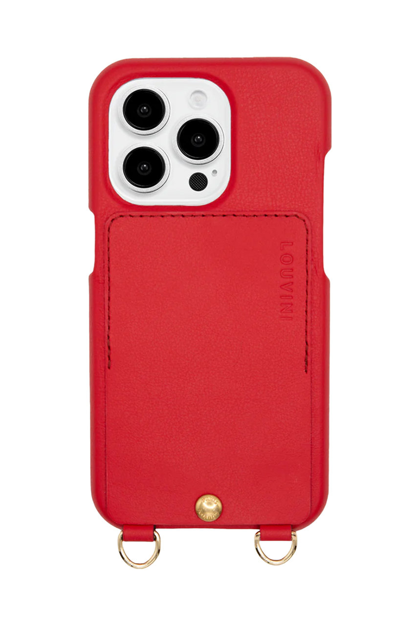 Louvini Paris iPhone15 スマホケース LOU (RED, iPhone15Pro) ルヴィニ パリ ELLE SHOP Louvini Paris iPhone15 スマホケース LOU (RED, iPhone15Pro) ルヴィニ パリ ELLE SHOP