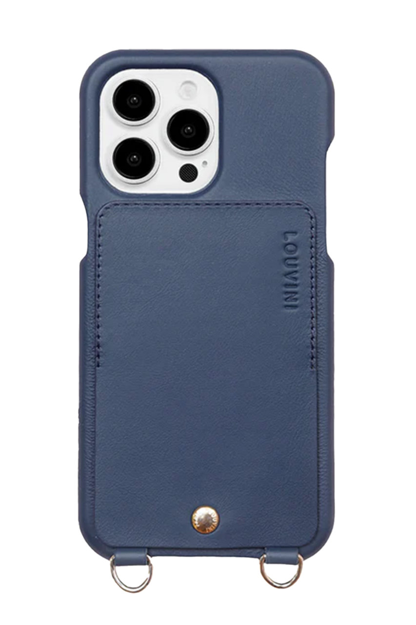 Louvini Paris iPhone16 スマホケース LOU (NAVY, iPhone16Pro Max) ルヴィニ パリ ELLE SHOP Louvini Paris iPhone16 スマホケース LOU (NAVY, iPhone16Pro Max) ルヴィニ パリ ELLE SHOP