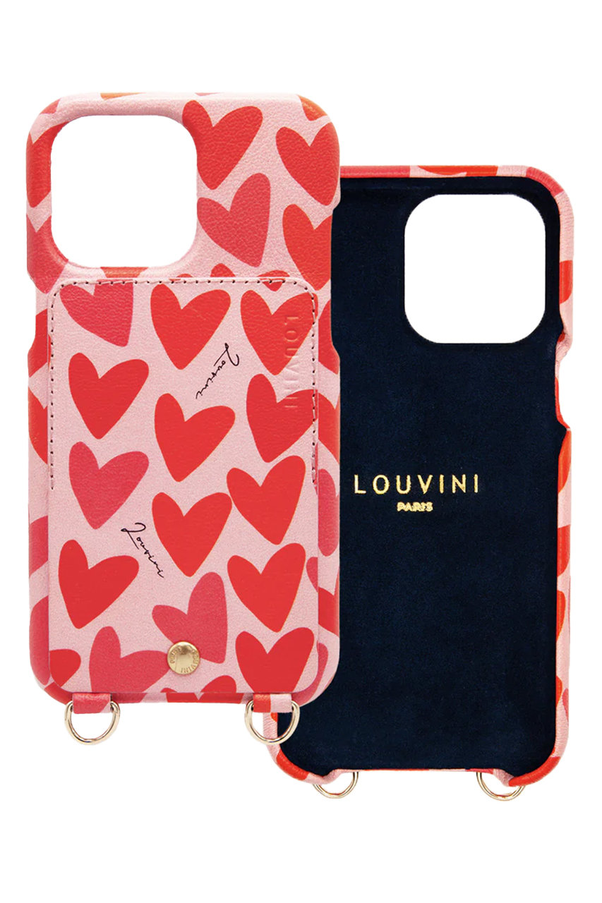 Louvini Paris iPhone15 スマホケース LOU (HEARTS, iPhone15Pro Max) ルヴィニ パリ ELLE SHOP Louvini Paris iPhone15 スマホケース LOU (HEARTS, iPhone15Pro Max) ルヴィニ パリ ELLE SHOP