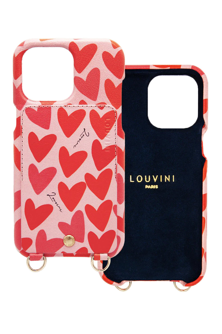 Louvini Paris iPhone16 スマホケース LOU (HEARTS, iPhone16Pro Max) ルヴィニ パリ ELLE SHOP Louvini Paris iPhone16 スマホケース LOU (HEARTS, iPhone16Pro Max) ルヴィニ パリ ELLE SHOP