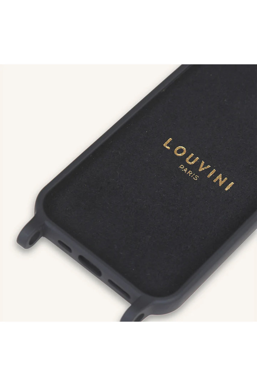 LOUVINI iPhone15ケース　ブラック Louvini Paris(ルヴィニ パリ)｜iPhone15 スマホケース MILO