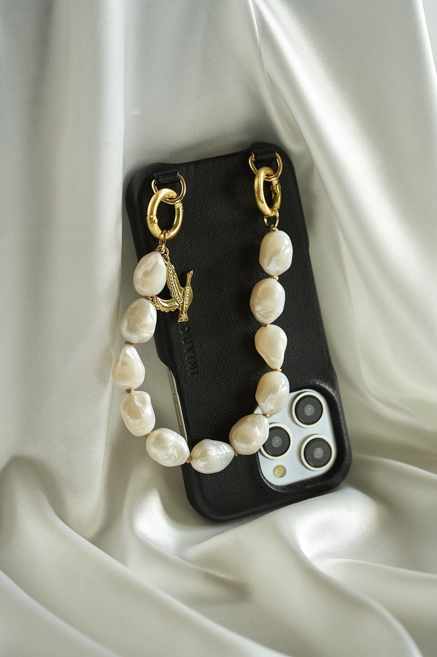 【極美品】LOUVINI ハンドストラップ PETIT ROMY　PEARL Louvini Paris(ルヴィニ パリ)｜ハンドストラップ PETIT ROMY/日本限定