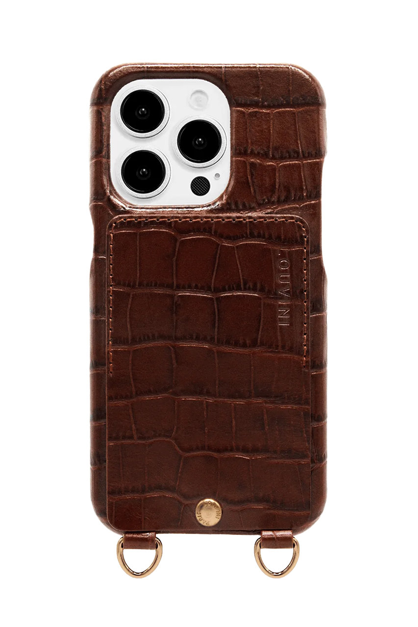 Louvini Paris iPhone16 スマホケース LOU (CROCODILE BROWN, 16Pro Max) ルヴィニ パリ ELLE SHOP Louvini Paris iPhone16 スマホケース LOU (CROCODILE BROWN, 16Pro Max) ルヴィニ パリ ELLE SHOP