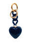 BIG HEART KEY RING ルヴィニ パリ/Louvini Paris NAVY