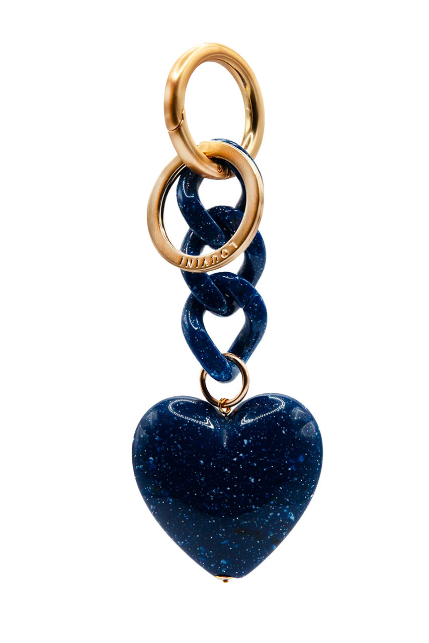 ルヴィニ パリ/Louvini ParisのBIG HEART KEY RING(NAVY/3701765903670)
