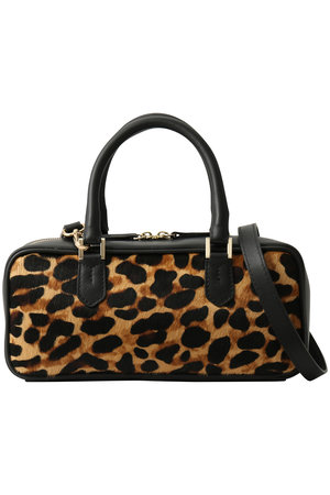 FLAVIA レオパードスクエアミニボストン