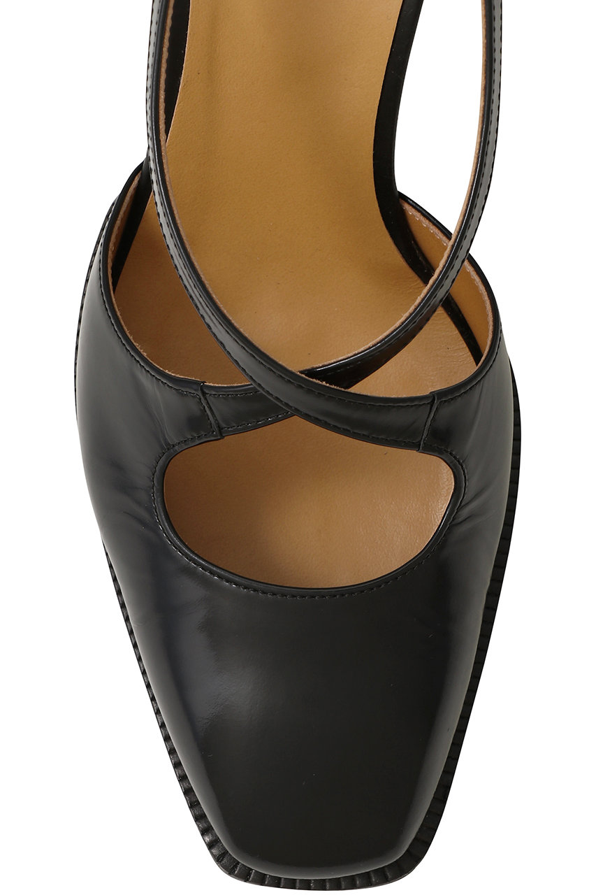 KATIM(カチム)｜KYUDO クロスストラップパンプス/グラスブラック の