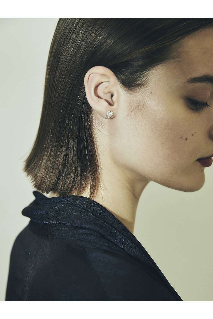 MALUS(マリュス)｜Pave heart ピアス/シルバー の通販｜ELLESHOP 