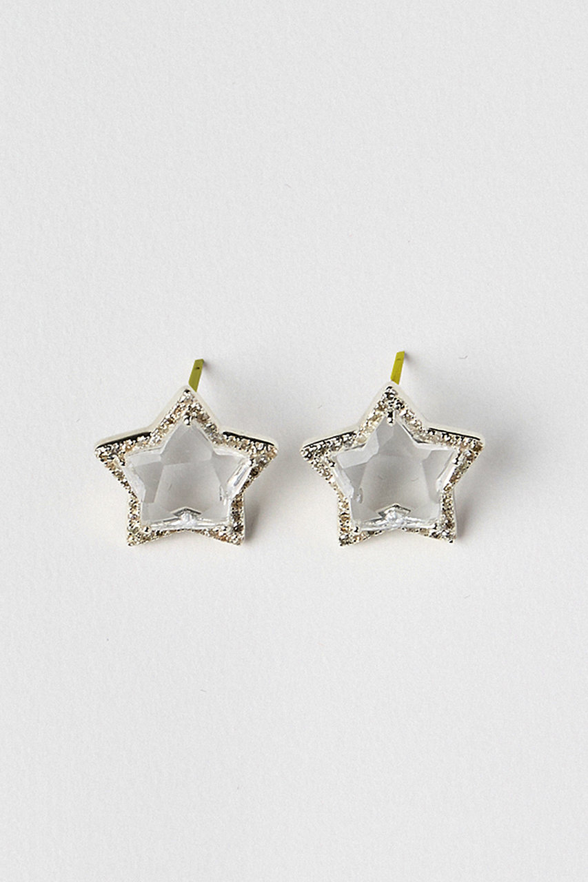 MALUS Crystal star ピアス (シルバー, F) マリュス ELLE SHOP MALUS Crystal star ピアス (シルバー, F) マリュス ELLE SHOP