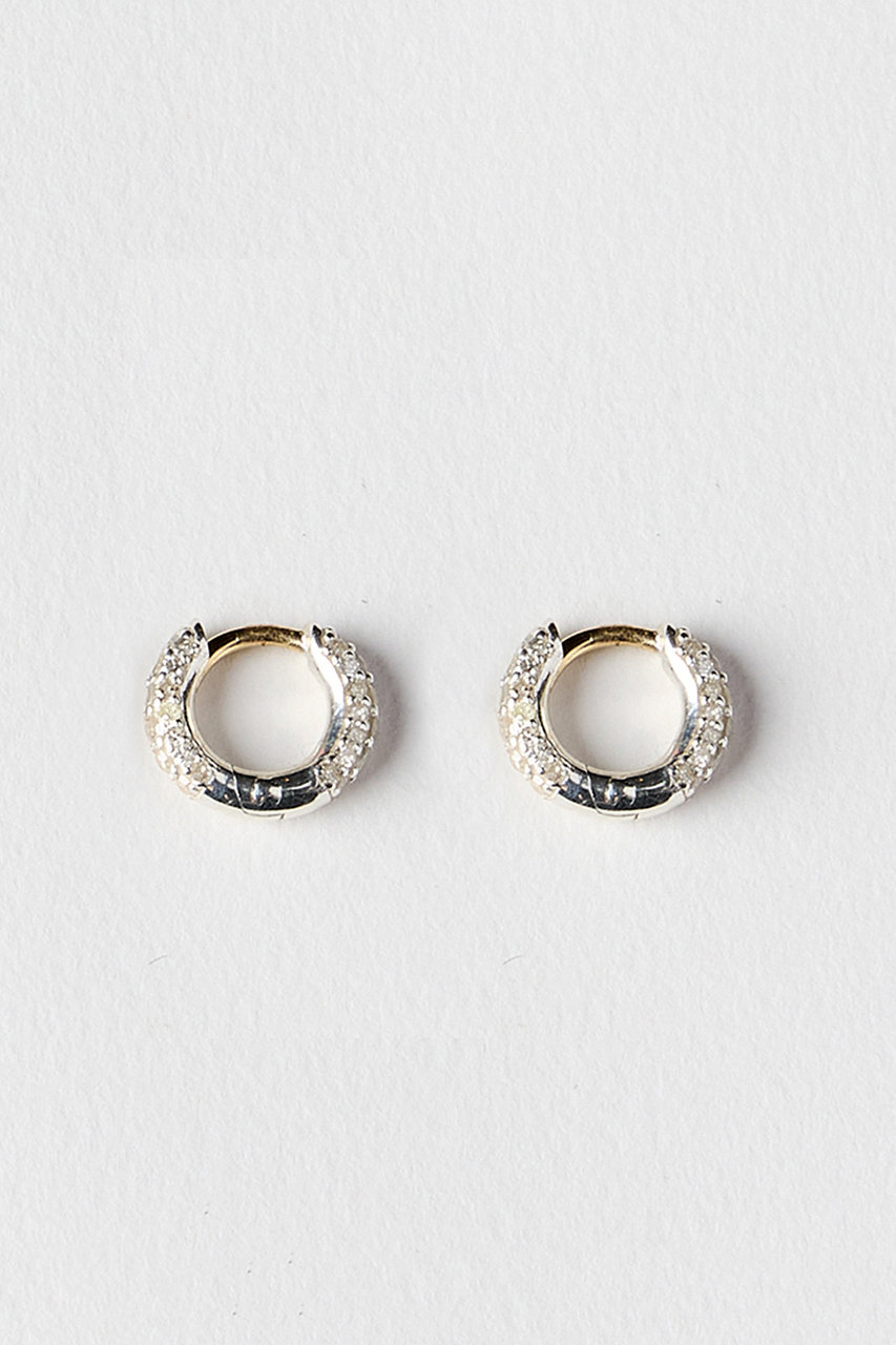 MALUS Pave hoop ピアス (シルバー, F) マリュス ELLE SHOP MALUS Pave hoop ピアス (シルバー, F) マリュス ELLE SHOP