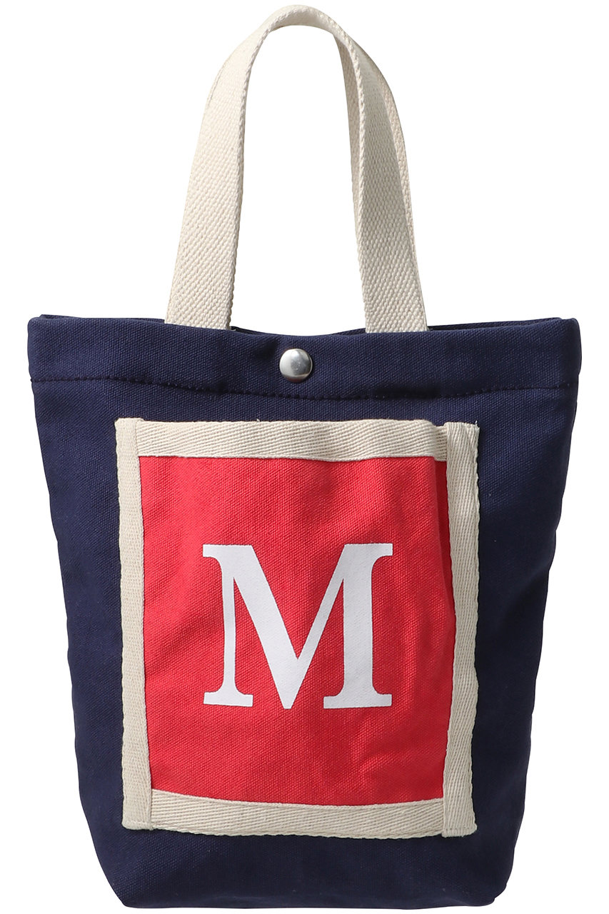 マリュス/MALUSのDouble pocket ミニトートバッグ(ネイビー×ディープピンク/MSG-031)