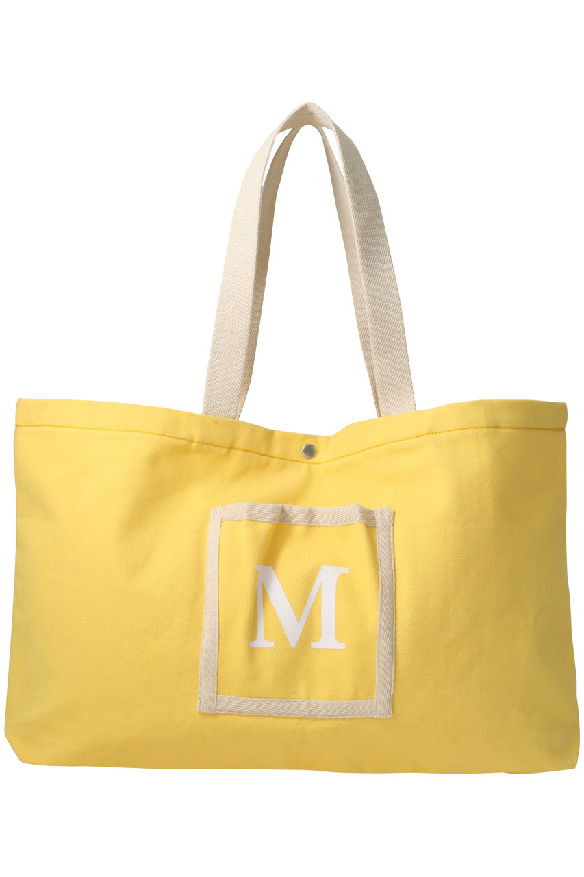 マリュス/MALUSのDouble pocket big トートバッグ(イエロー×エクリュ/MSG-032)