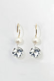 Crystal pearl ピアス