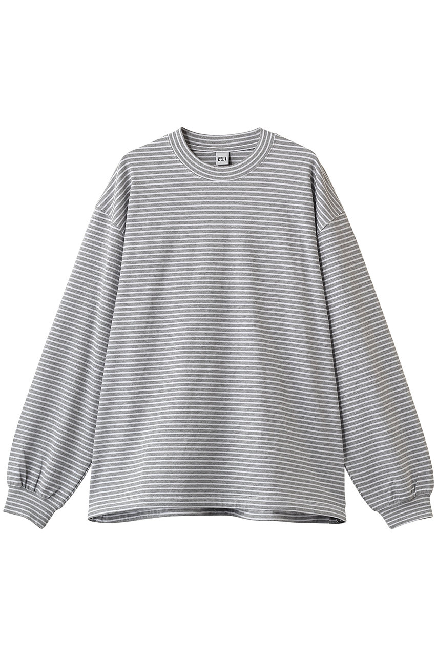 エスアイ/ES.1の【MEN】Border LS T-shirts T006(gray/T006)