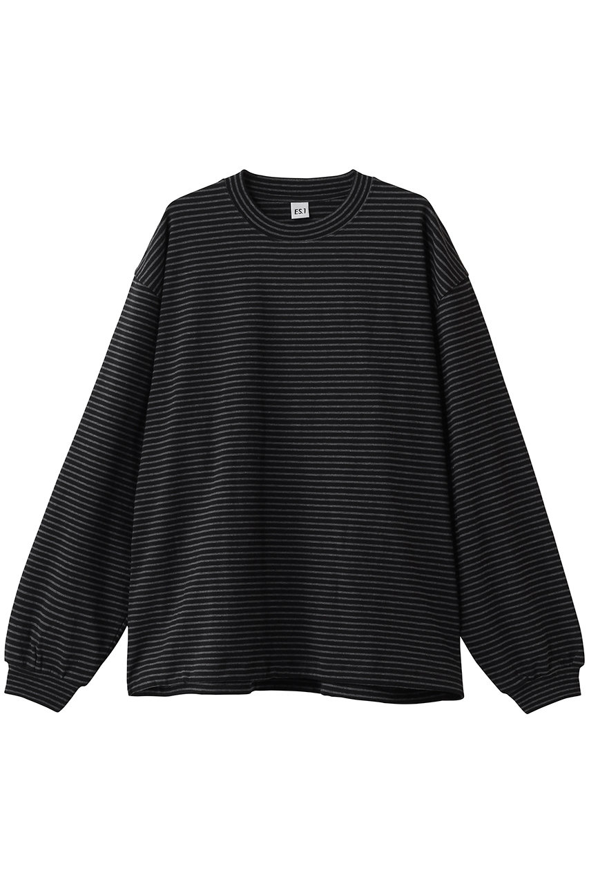 エスアイ/ES.1の【MEN】Border LS T-shirts T006(black/T006)