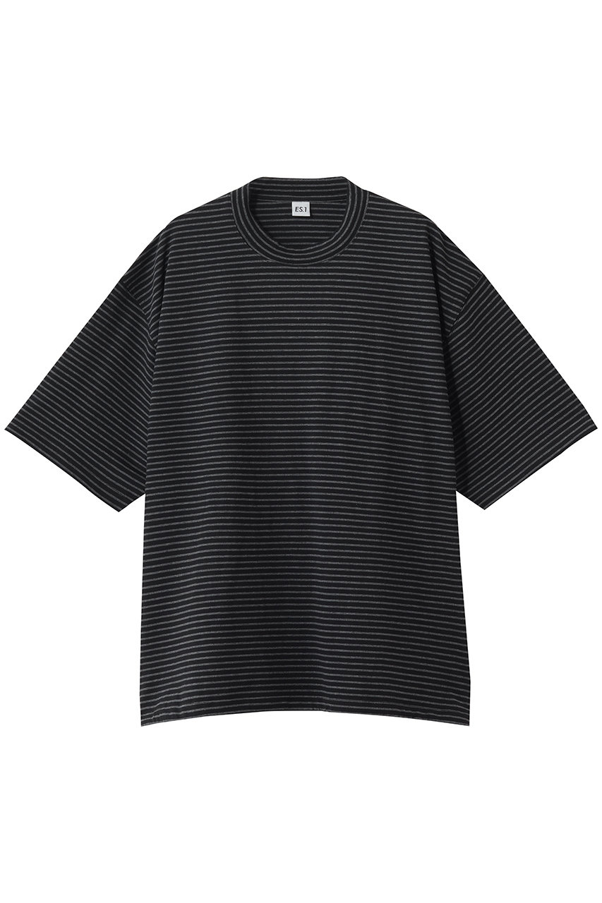 エスアイ/ES.1の【MEN】Border SS T-shirts T005(black/T005)
