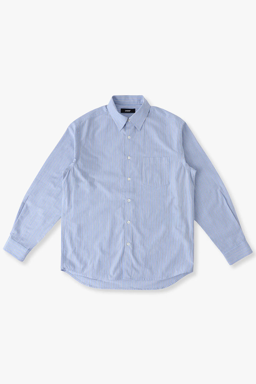 UNDER R 【UNDER R】ランダムストライプ シャツ (blue, L) アンダーアール ELLE SHOP UNDER R 【UNDER R】ランダムストライプ シャツ (blue, L) アンダーアール ELLE SHOP