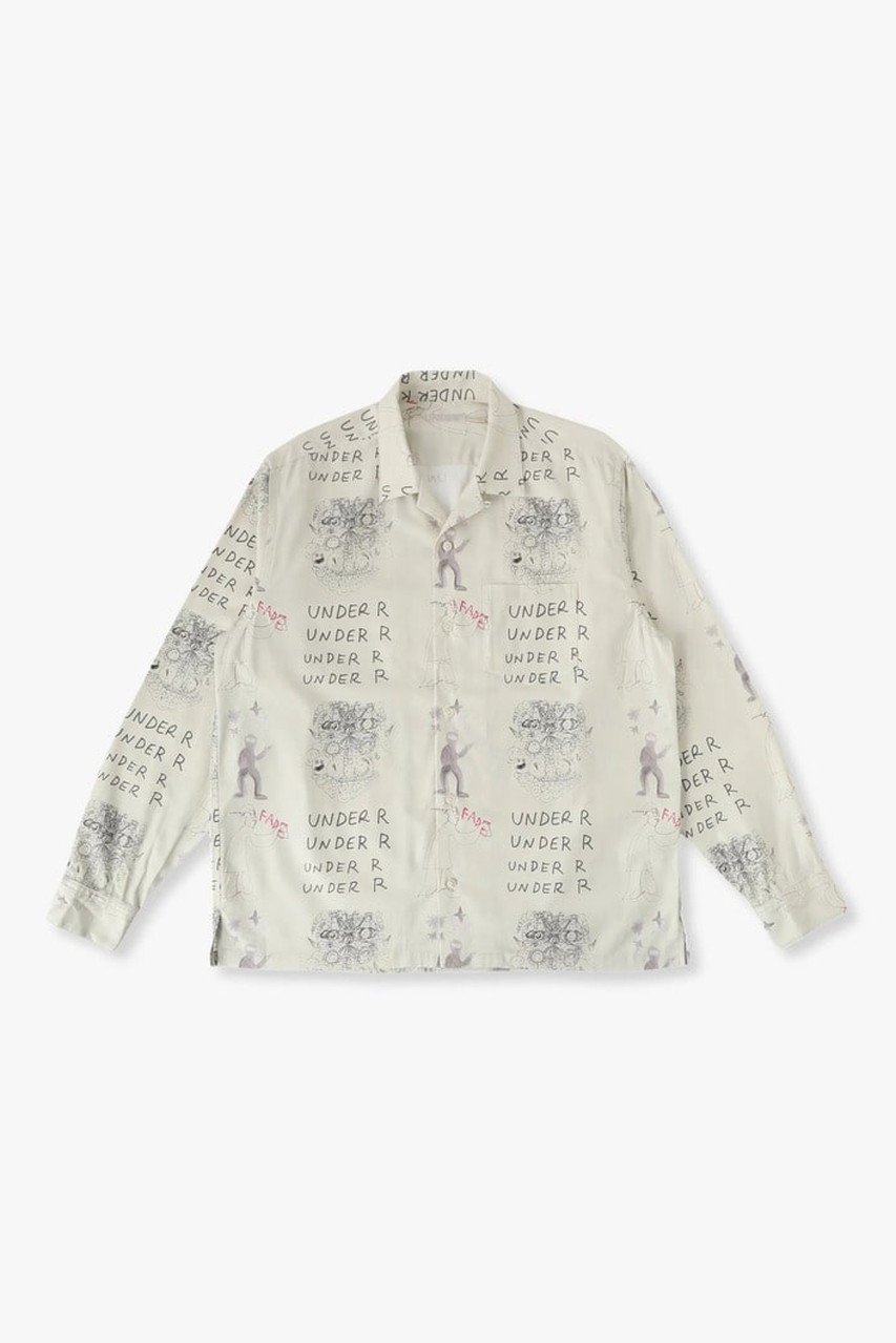 UNDER R 【JOE ROBERTS】【UNDER R別注】オールオーバーパターン シャツ (ivory, XL) アンダーアール ELLE SHOP UNDER R 【JOE ROBERTS】【UNDER R別注】オールオーバーパターン シャツ (ivory, XL) アンダーアール ELLE SHOP