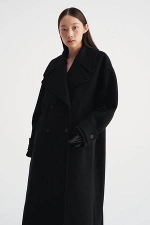 Big collar double coat