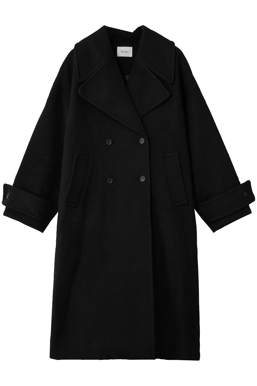 Big collar double coat