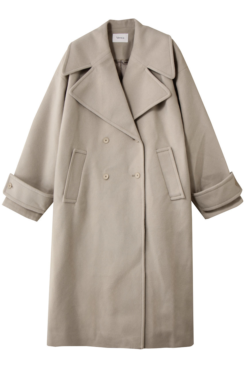 Big collar double coat
