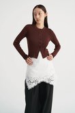 Cotton silk knit cardigan