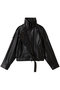 Stand collar leather blouson ヴェニカ/Venica black