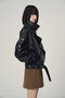 Stand collar leather blouson ヴェニカ/Venica