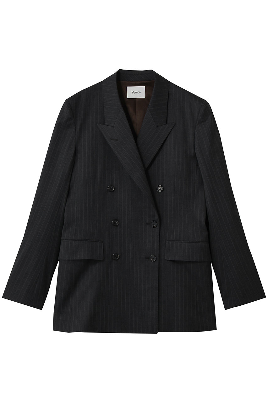 ヴェニカ/Venicaのstripe tailored double jacket(STRIPE/VE-26S02)