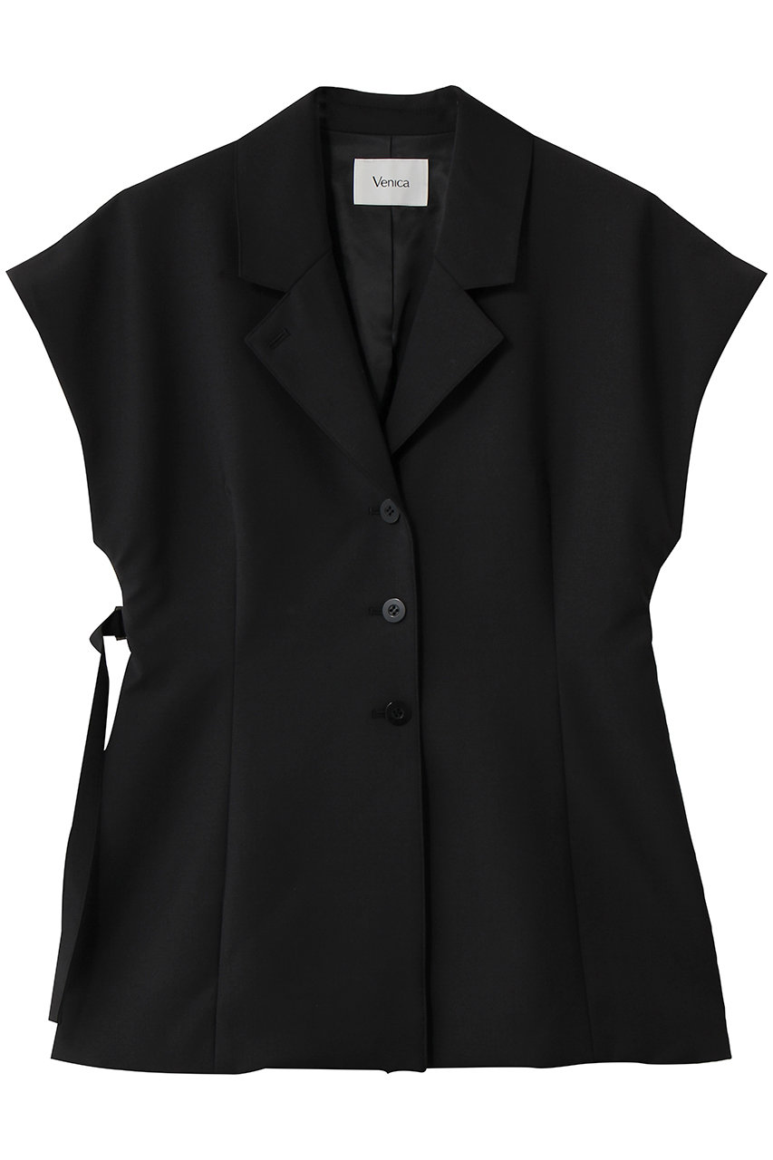 ヴェニカ/VenicaのJeanne | Power sholder shape jacket(BLK/VE-26S03)