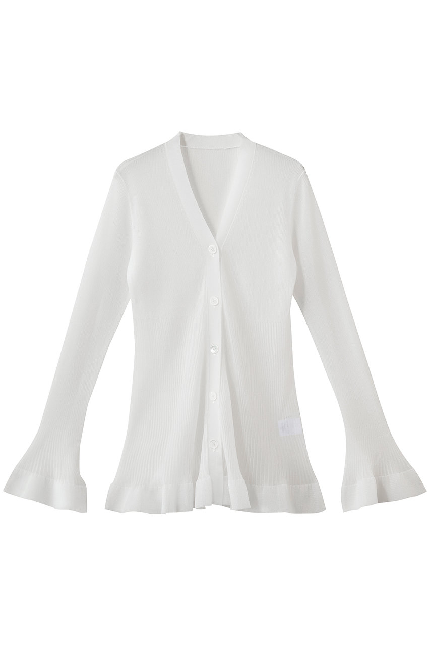 ヴェニカ/Venicaのsheer flare pleats knit cardigan(WHT/VE-26S11)