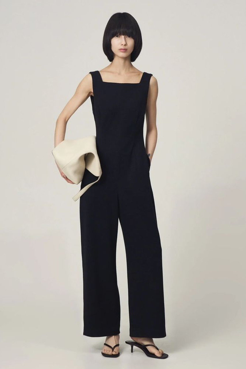 m*e様 Venica ette coccon jumpsuit Venica(ヴェニカ)｜georgette coccon jumpsuit/BLK の通販｜ELLESHOP