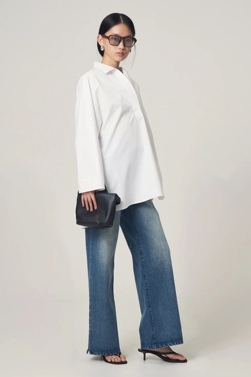 Venica(ヴェニカ)｜Super highwaist slit denim/BLU の通販｜ELLESHOP
