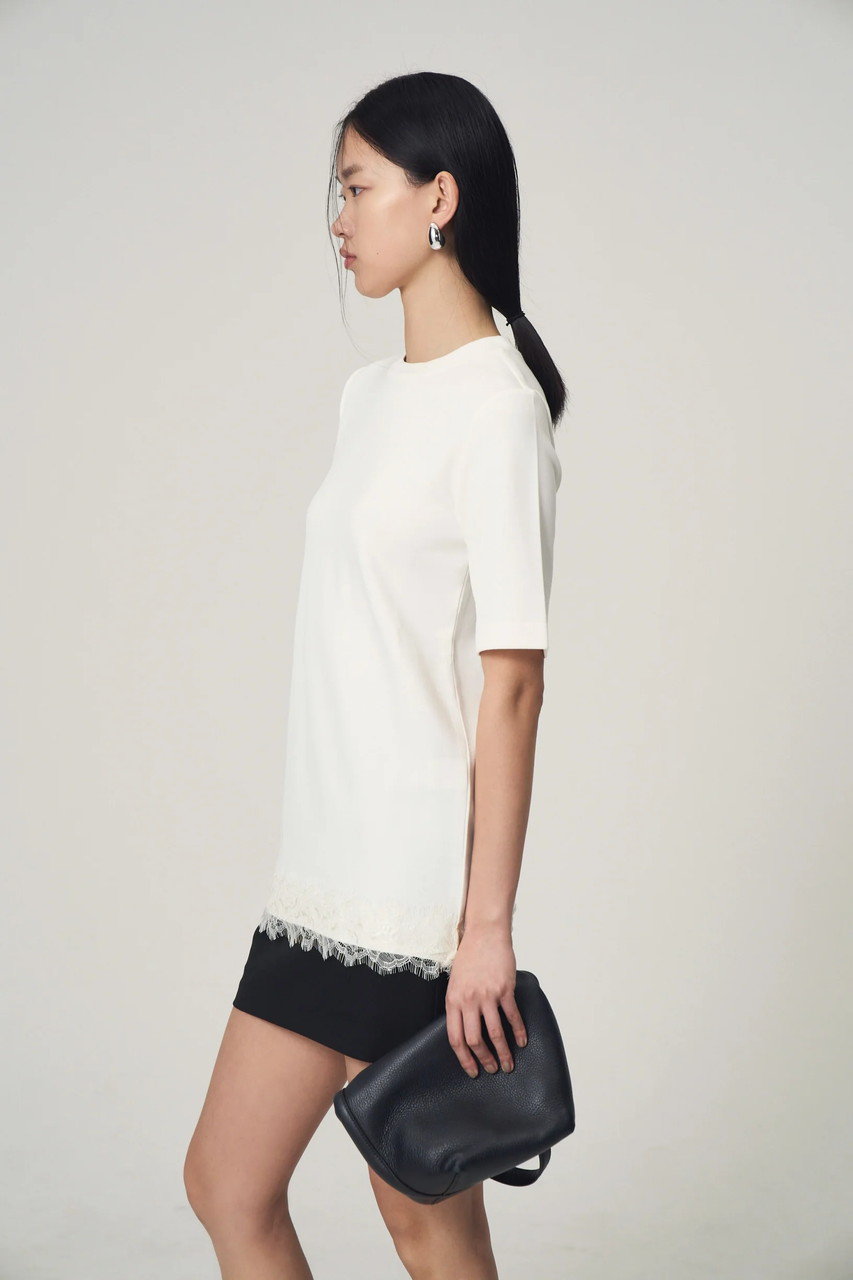 Venica(ヴェニカ)｜reverlace smooth Tshirt/WHT の通販｜ELLESHOP