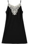 embroidery lace satin camisole ヴェニカ/Venica BLK