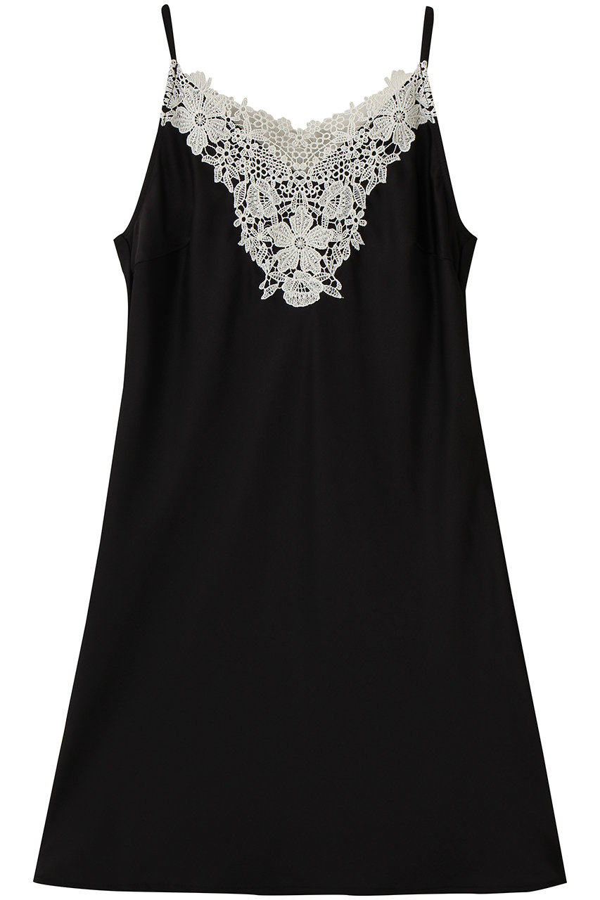 ヴェニカ/Venicaのembroidery lace satin camisole(BLK/VE-26S27)