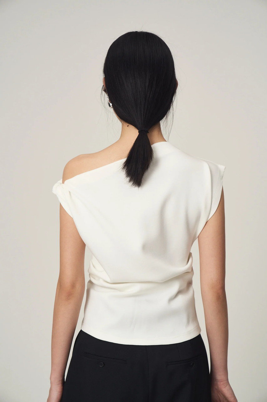 新品タグ付き　venica Twist drape tops Venica(ヴェニカ)｜Twist drape tops/WHT の通販｜ELLESHOP・(エル