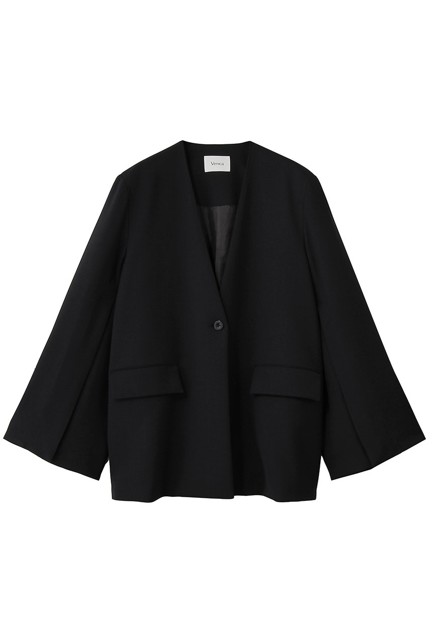 ヴェニカ/Venicaのslit sleeve flare jacket(BLK/VE-26S29)