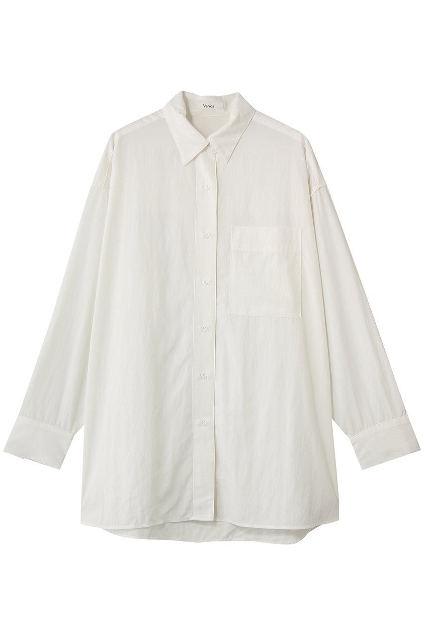 ヴェニカ/Venicaのstripe big silhouette shirt(WHT/VE-26S30)