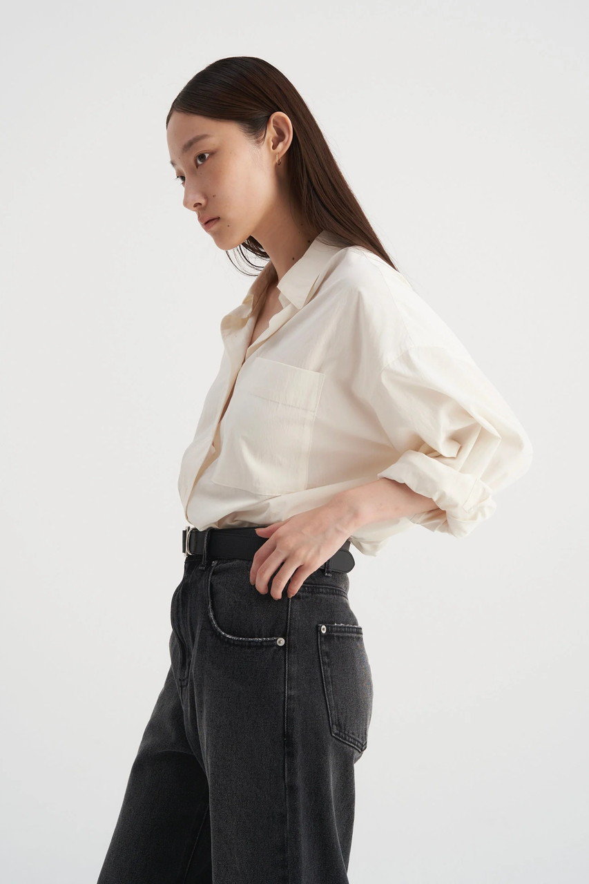 Venica(ヴェニカ)｜stripe big silhouette shirt/WHT の通販｜ELLESHOP